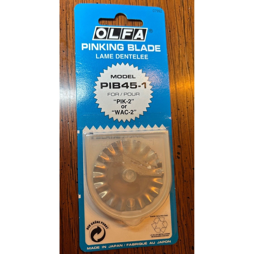 Olfa Pinking  Rotary Blade Refill 45mm PIB45-1 9456 One Blade New in Package
